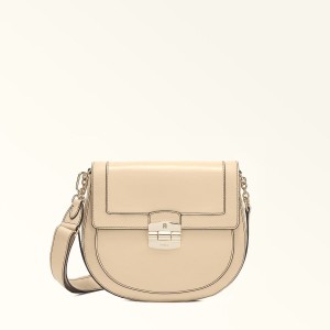 Furla CLUB 2 Crossbody Väska Dam Beige | 8463-NOJXM