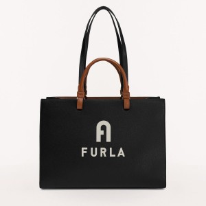 Furla VARSITY STYLE Totes Dam Svarta | 7845-YEMOG