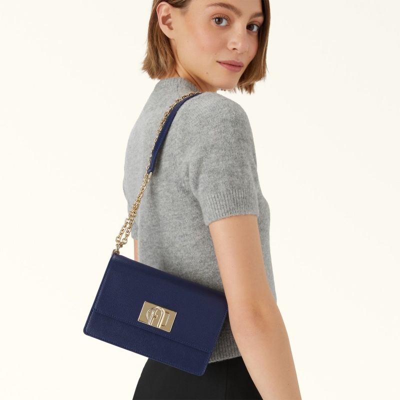 Furla 1927 Crossbody Väska Dam Marinblå | 8217-XSEQG