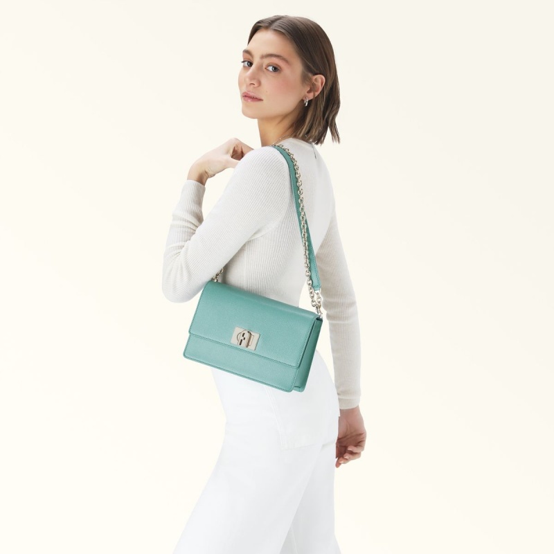 Furla 1927 Crossbody Väska Dam Mintgröna | 8920-WCRAP