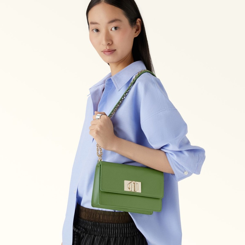 Furla 1927 Crossbody Väska Dam Mörkgröna | 2476-AFEBG