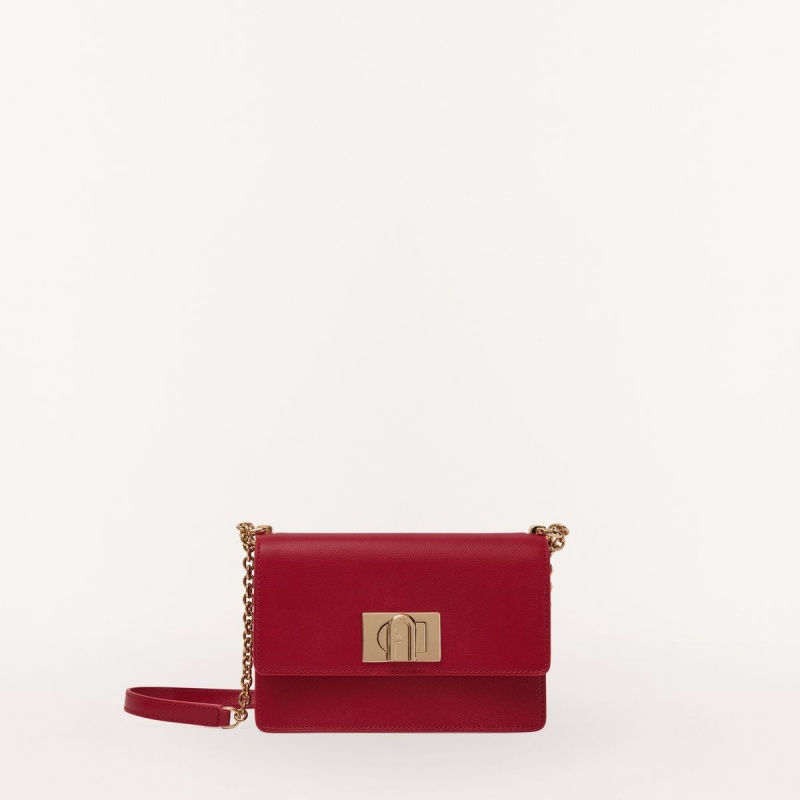 Furla 1927 Crossbody Väska Dam Vinröda | 9187-HJNRT