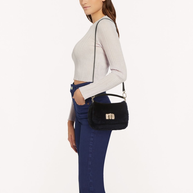 Furla 1927 SOFT Crossbody Väska Dam Svarta | 0546-ELPQW