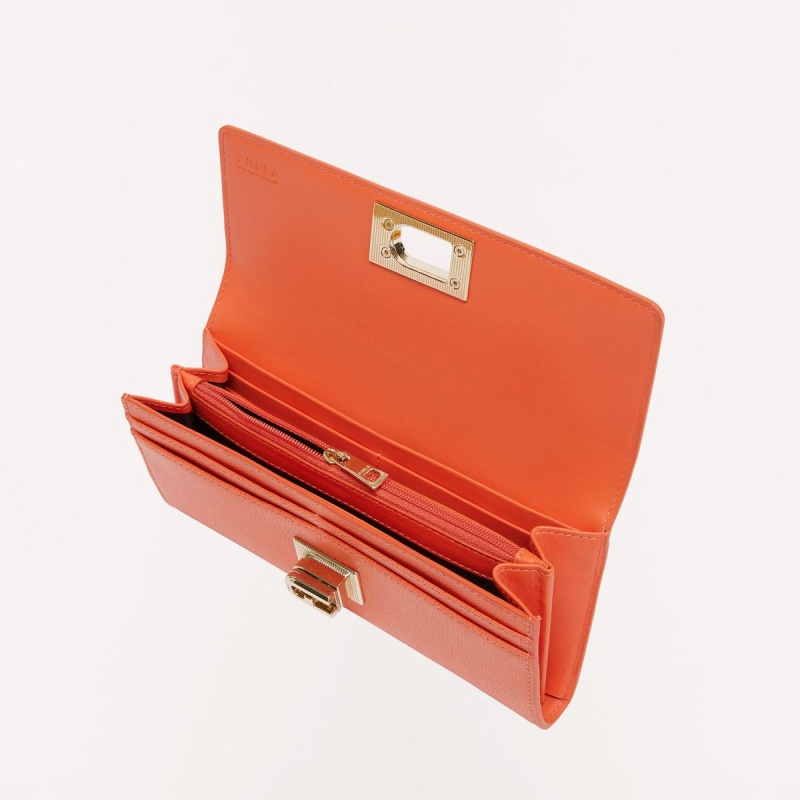 Furla 1927 Stor Plånbok Dam Orange | 6917-ASFTX