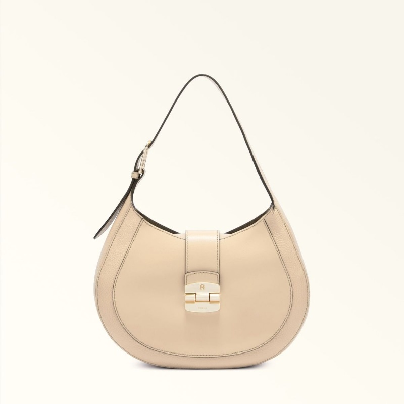 Furla CLUB 2 Axelväska Dam Beige | 1476-AXJKG