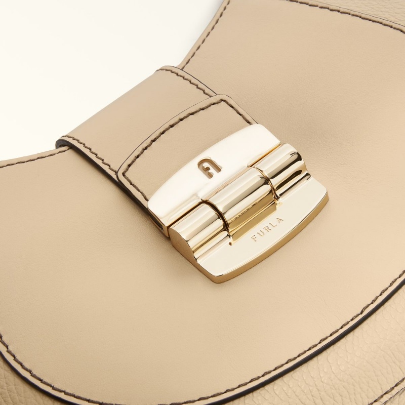 Furla CLUB 2 Axelväska Dam Beige | 4631-WKMDL