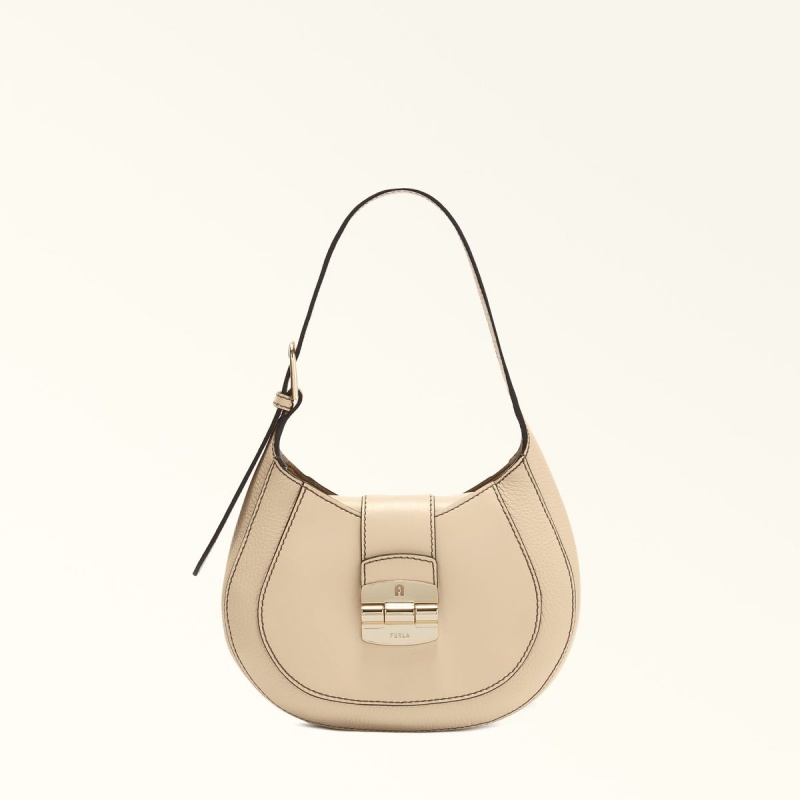 Furla CLUB 2 Axelväska Dam Beige | 4631-WKMDL