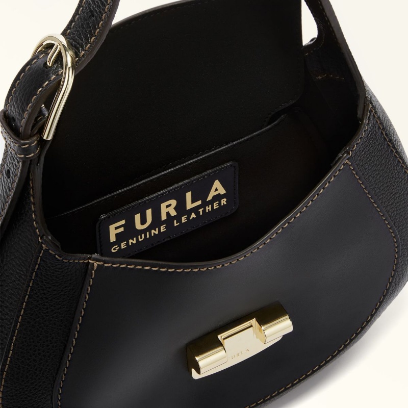 Furla CLUB 2 Axelväska Dam Svarta | 2657-OBSJG