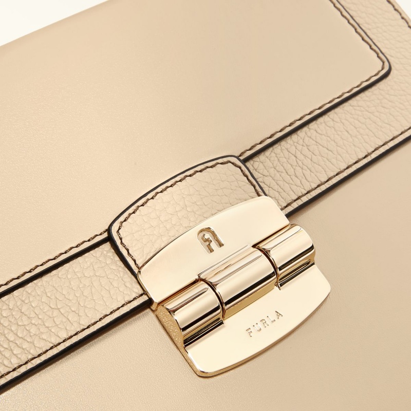 Furla CLUB 2 Crossbody Väska Dam Beige | 8463-NOJXM