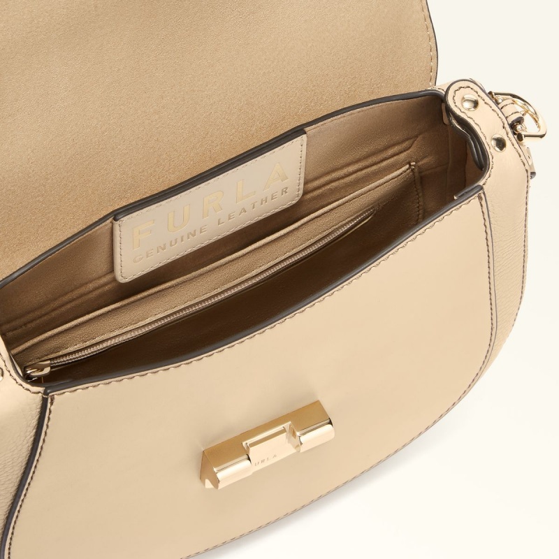 Furla CLUB 2 Crossbody Väska Dam Beige | 8463-NOJXM