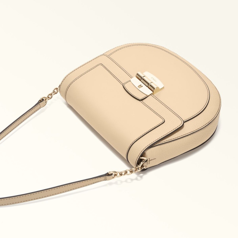 Furla CLUB 2 Crossbody Väska Dam Beige | 8463-NOJXM