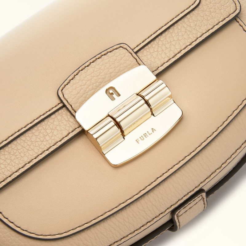 Furla CLUB 2 Crossbody Väska Dam Beige | 9653-HDORS