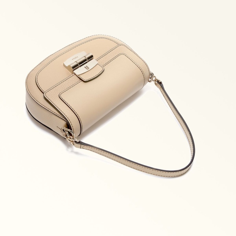 Furla CLUB 2 Crossbody Väska Dam Beige | 9653-HDORS