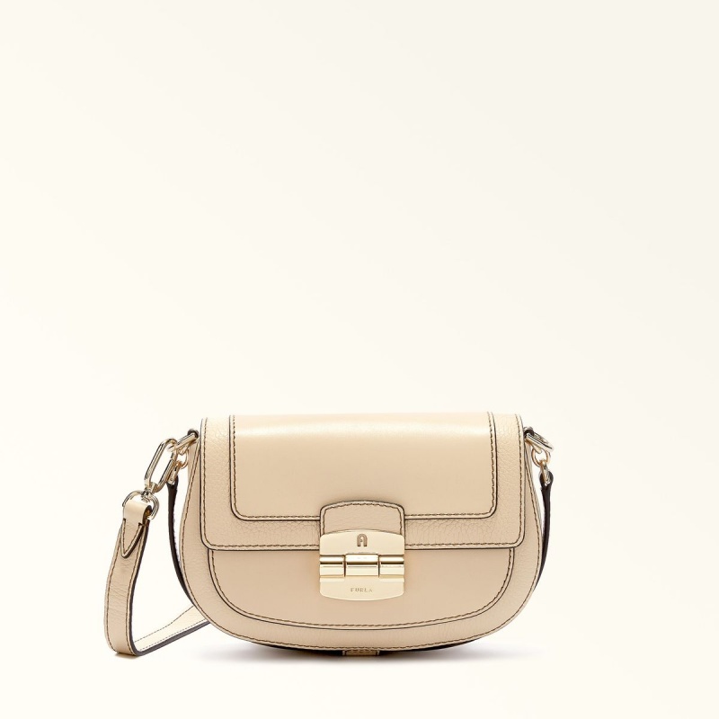 Furla CLUB 2 Crossbody Väska Dam Beige | 9653-HDORS