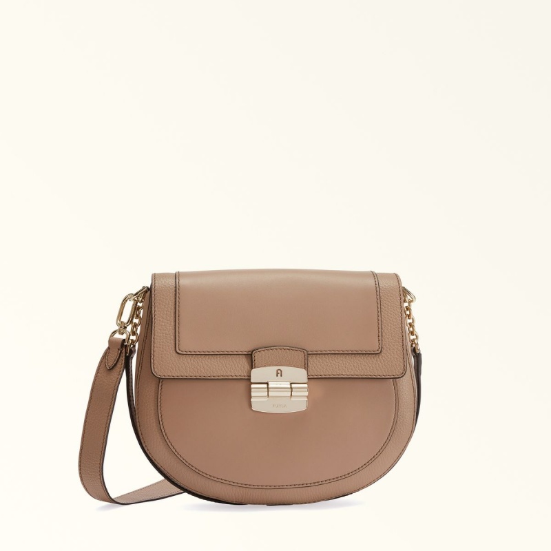 Furla CLUB 2 Crossbody Väska Dam Kaffe | 8930-GVNLK