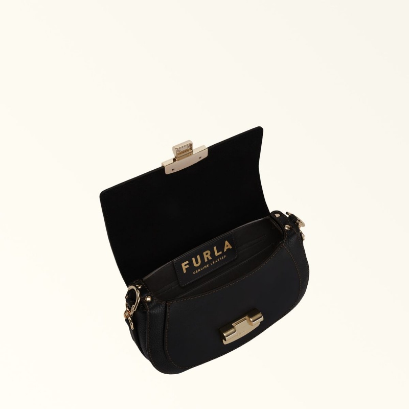 Furla CLUB 2 Crossbody Väska Dam Svarta | 7612-QHIYV