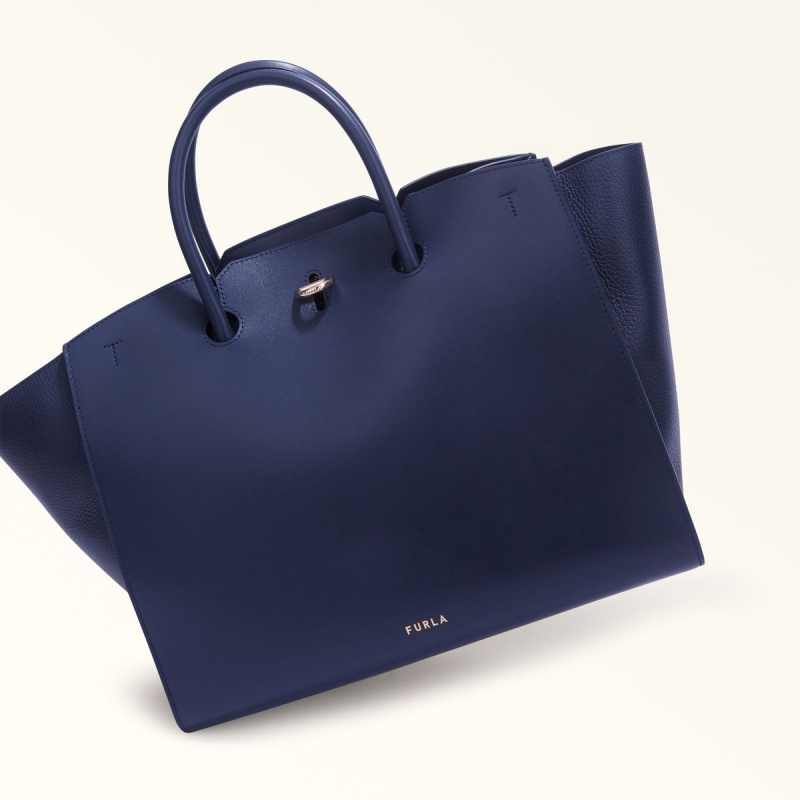 Furla GENESI Totes Dam Marinblå | 5864-RDGQK