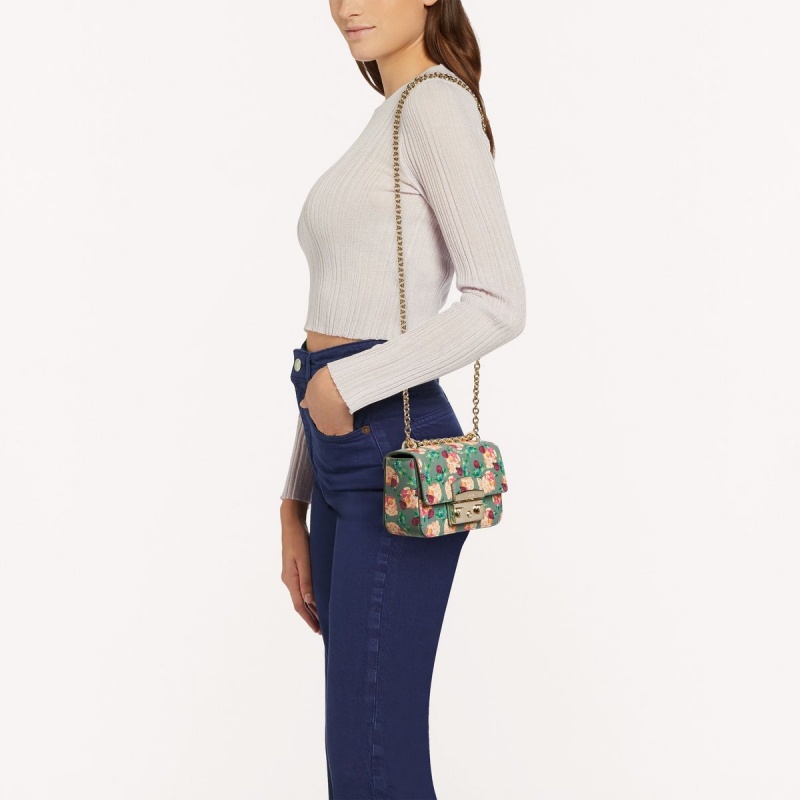 Furla METROPOLIS Crossbody Väska Dam Gröna | 8073-TWOFJ