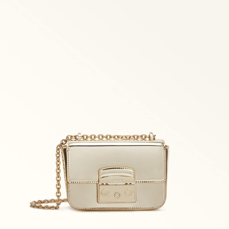 Furla METROPOLIS Crossbody Väska Dam Guld | 2068-QVWEY