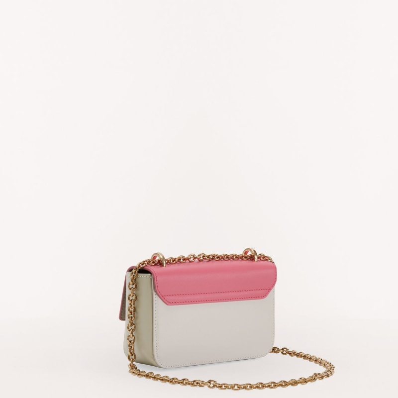 Furla METROPOLIS Crossbody Väska Dam Rosa Vita | 9247-BJZSC