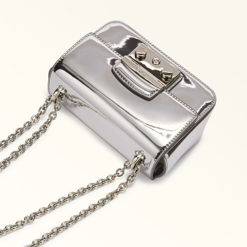 Furla METROPOLIS Crossbody Väska Dam Silver | 3751-FGRZE