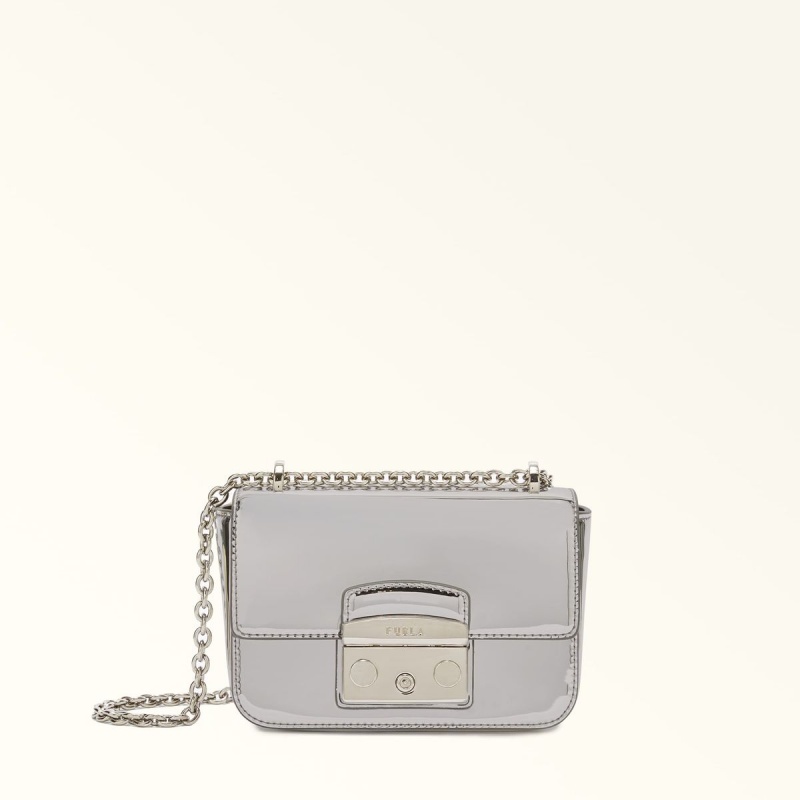 Furla METROPOLIS Crossbody Väska Dam Silver | 3751-FGRZE