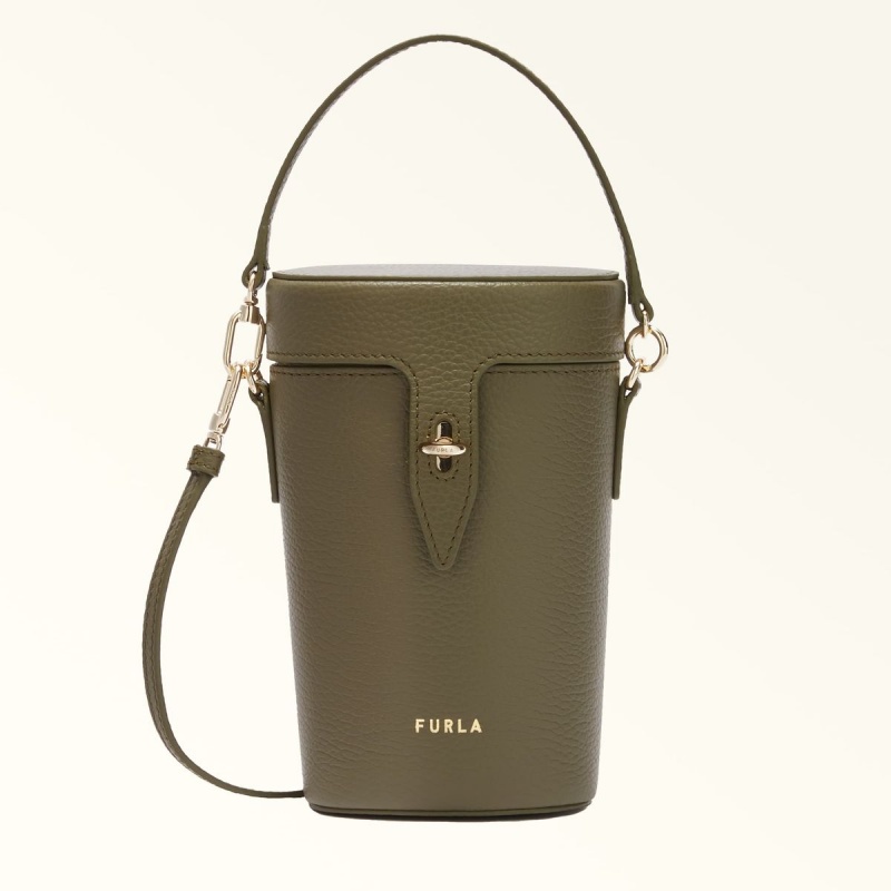 Furla NET Crossbody Väska Dam Olivgröna | 8104-GPDJZ