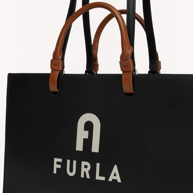 Furla VARSITY STYLE Totes Dam Svarta | 7845-YEMOG